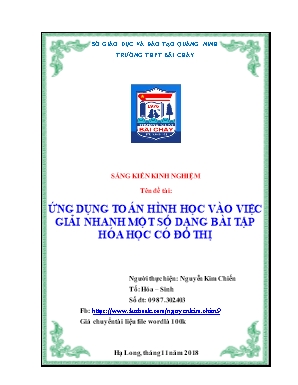 Sáng kiến kinh nghiệm Ứng dụng toán hình học vào việc giải nhanh một số dạng bài tập hóa học có đồ thị - Năm học 2018-2019 - Nguyễn Kim Chiến